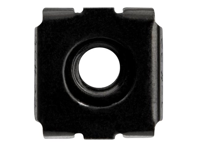 StarTech.com 10-32 Cage Nuts - 50 Pack - Rack Mount Clip Nuts - For Square Hole Server Rack - Black (CABCAGENUTS1032) - Cage nuts - black (pack of 50) - for P/N: 2POSTRACK42, 4POSTRACK12U, 4POSTRACK25U, 4POSTRACK42, RK1219WALHMR, RK1219WALHR