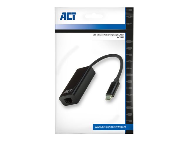 Netwerkadapter - USB-C 3.2 Gen 1 - Gigabit Ethernet x 1 - zwart
