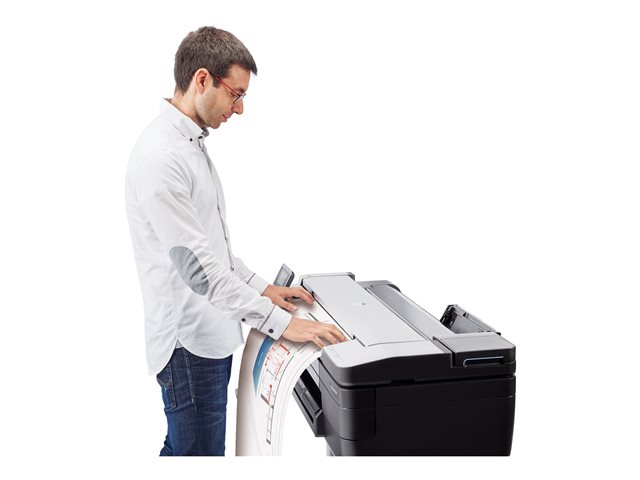 HP DesignJet T830 - 24\" multifunction printer - colour - ink-jet - 610 x 2770 mm (original) - Roll (61 cm) (media) - up to 0.43 min/page (printing) - 1 roll - Gigabit LAN, Wi-Fi(n), USB host
