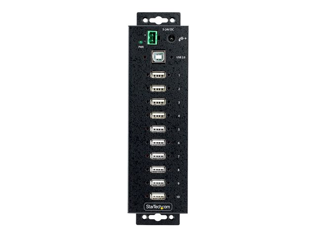 10-Port Industrial USB 2.0 HUB, Metal