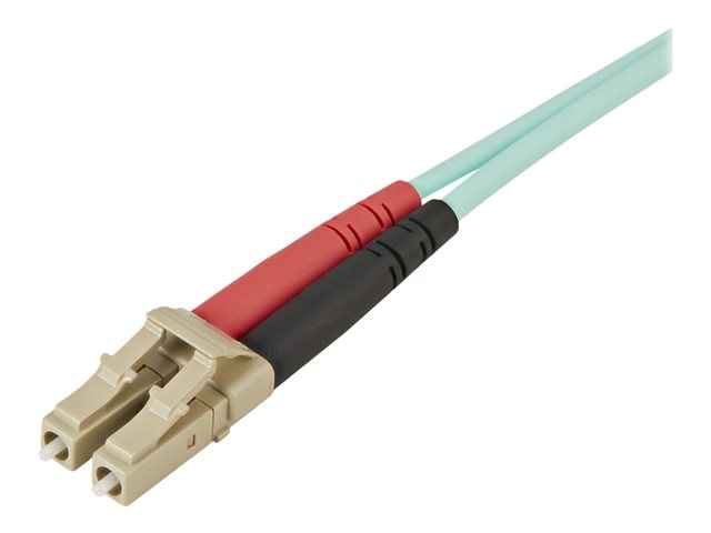 StarTech.com Aqua OM4 Duplex Multimode Fiber - 1m / 3 ft - 100 Gb - 50/125 - OM4 Fiber - LC to LC Fiber Patch Cable (450FBLCLC1) - Network cable - LC multi-mode (M) to LC multi-mode (M) - 1 m - fibre optic - duplex - 50 / 125 micron - OM4 - aqua