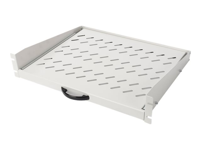 2U EXTENDIB. SHELF FOR CABINETS FROM 450 MM DEPTH 88X483X352 MM UP TO 30 KG GREY (RAL 7035)