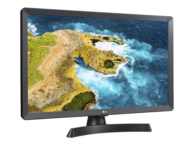 LG 24TQ510S-PZ - LED monitor with TV tuner - Smart - 23.6\" - 1366 x 768 HD - 250 cd/m² - 1000:1 - 14 ms - 2xHDMI - speakers - black, iron grey