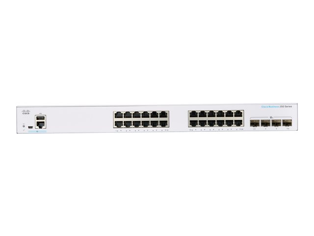 Cisco Business 350 Series CBS350-24T-4X - Switch - L3 - Managed - 24 x 10/100/1000 + 4 x 10 Gigabit SFP+ - rack-mountable