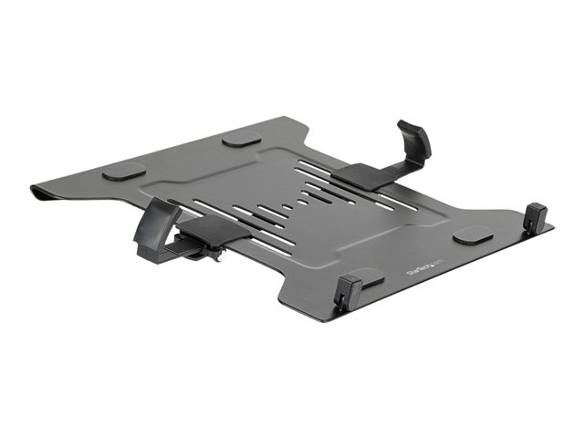 StarTech.com VESA Laptop Tray, Adjustable Monitor Arm Laptop Tray Secures Notebooks up to 4.5kg (9.9lb), 75x75 & 100x100 VESA Holes, Ventilated, Compatible w/ Monitor Desk Mounts & Stands - Vertical Laptop Holder (LAPTOP-ARM-TRAY) - Mounting component (notebook tray, 2 x notebook arms, 2 x notebook arm clips) - for notebook - steel, plastic - black