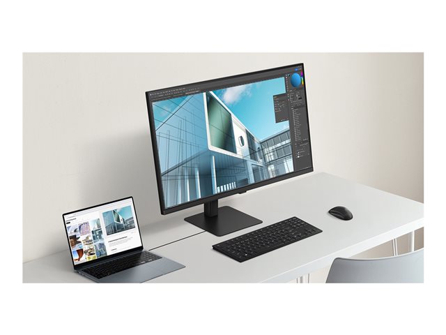 Samsung ViewFinity S7 S32D706EAU - S70D Series - LED monitor - 32\" - 3840 x 2160 4K @ 60 Hz - IPS - 350 cd/m² - 3000:1 - HDR10 - 5 ms - HDMI, DisplayPort - black