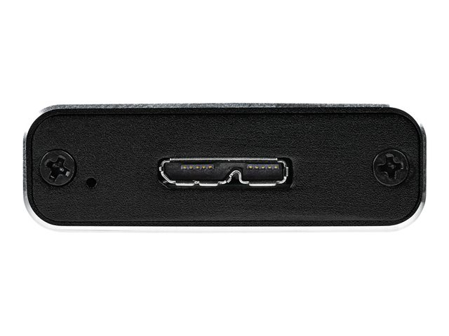 StarTech.com M.2 SSD Enclosure for M.2 SATA SSDs - USB 3.1 (10Gbps) with USB-C Cable - External Enclosure for USB-C Host - Aluminum (SM21BMU31C3) - Storage enclosure - M.2 - SATA 6Gb/s - USB 3.1 (Gen 2) - black, silver - for P/N: TBLT3MM1MA, TBLT3MM2M, TBLT3MM2MA