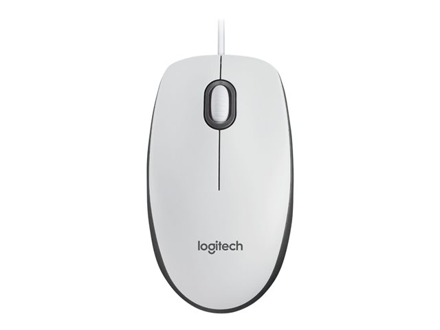 Logitech M100 - Mouse - full size - right and left-handed - optical - 3 buttons - wired - USB