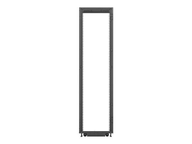 Rack 48U 2265mm (96.16)H x 600mm (23.62)W x 1115mm (43.89)D with Perf. Front Door Perf. Split Rear Doors Black gray shock packaging