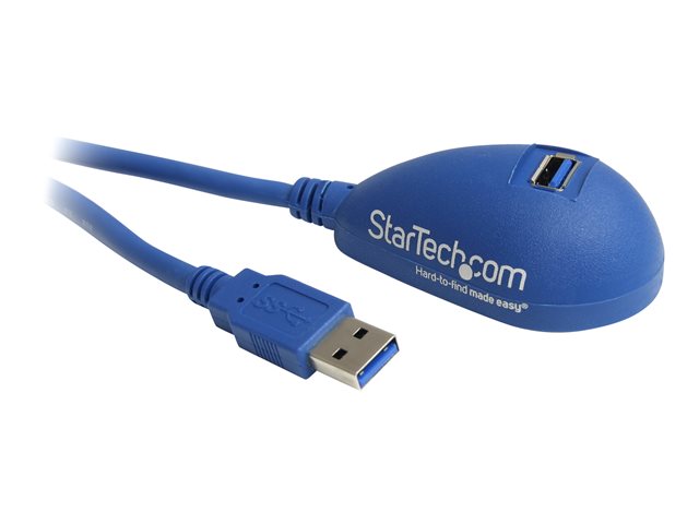 StarTech.com 5 ft Desktop SuperSpeed USB 3.0 Extension Cable - A to A M/F - USB extension cable - USB Type A (M) to USB Type A (F) - 5 ft - black - USB3SEXT5DSK - USB extension cable - USB Type A (M) to USB Type A (F) - 1.5 m - black - for P/N: 2SD4FCRU3, CFASTRWU3, FCREADMICRO3, MSDREADU3CA, USB3SAA3MBK