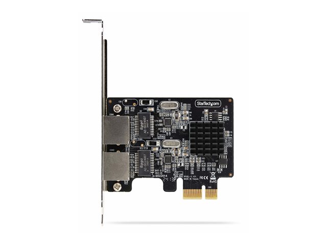 StarTech.com 2-Port Gigabit PCIe Network Adapter Card, TAA Compliant - Network adapter - PCIe - Gigabit Ethernet x 2 - black - TAA Compliant