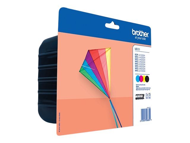 Brother LC223 - 4-pack - black, yellow, cyan, magenta - original - ink cartridge - for Brother DCP-J4120, J562, MFC-J4420, J4620, J4625, J480, J5320, J5625, J5720, J680, J880