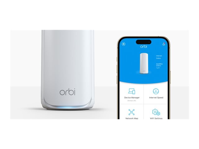 NETGEAR Orbi 770 Series RBE772 - Wi-Fi system - (router, extender) - up to 4,500 sq.ft - mesh 1GbE, Wi-Fi 7 - Wi-Fi 7 - Multi-Band