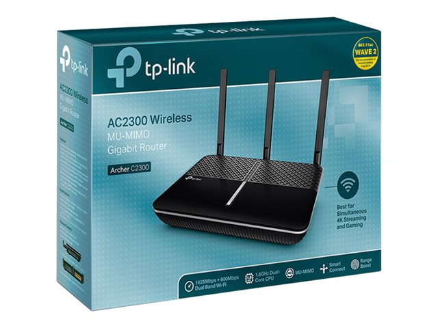 TP-Link Archer C2300 - Wireless router 4-port switch - 1GbE - Wi-Fi 5 - Dual Band