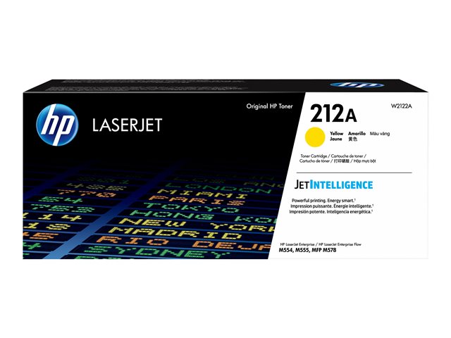 HP 212A - Yellow - original - LaserJet - toner cartridge (W2122A) - for Color LaserJet Enterprise MFP M578, LaserJet Enterprise Flow MFP M578