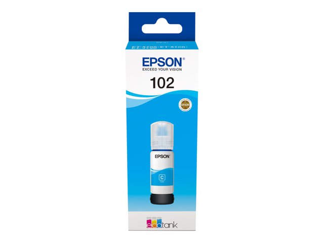Epson 102 - 70 ml - cyan - original - ink tank - for EcoTank ET-15000, 2750, 2751, 2756, 2850, 2851, 2856, 3850, 4750, 4850, 4856