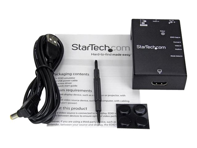 StarTech.com EDID Emulator for HDMI Displays - Copy Extended Display Identification Data - 1080p (VSEDIDHD) - EDID reader / writer - HDMI - black
