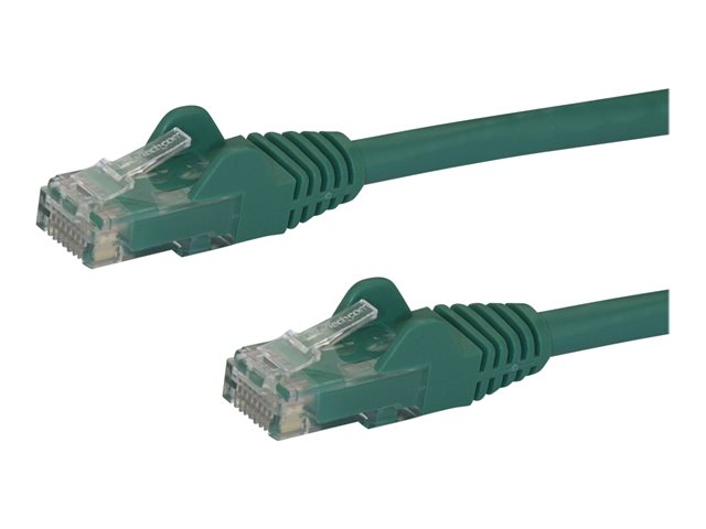 StarTech.com 10m CAT6 Ethernet Cable, 10 Gigabit Snagless RJ45 650MHz 100W PoE Patch Cord, CAT 6 10GbE UTP Network Cable w/Strain Relief, Green, Fluke Tested/Wiring is UL Certified/TIA - Category 6 - 24AWG (N6PATC10MGN) - Patch cable - RJ-45 (M) to RJ-45 (M) - 10 m - CAT 6 - molded, snagless - green