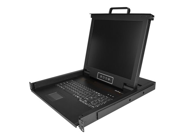 StarTech.com Rackmount KVM Console, Single Port VGA KVM with 17\" LCD Monitor for Server Rack, Fully Featured Universal 1U LCD KVM Drawer with Cables & Hardware, USB Support, 50,000 MTBF - LCD KVM Concole Drawer (RKCONS1701) - KVM console with KVM switch - 1 ports - USB - 17\" - rack-mountable - 1280 x 1024 @ 60 Hz - 250 cd/m² - 1000:1 - 5 ms - VGA - black - 1U