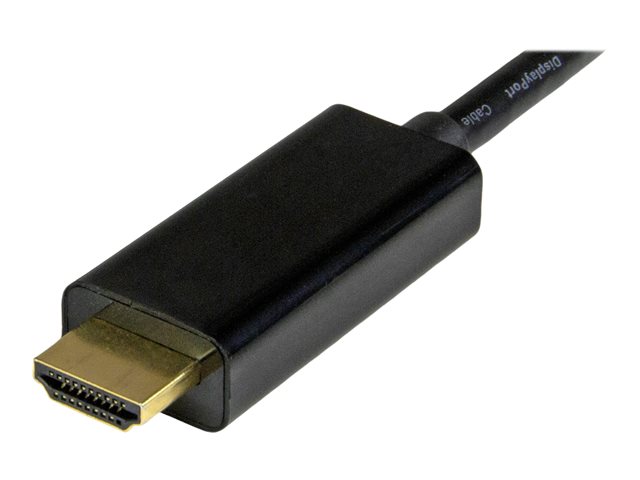 StarTech.com Mini DisplayPort to HDMI converter cable - 3 ft (1m) - mDP to HDMI adapter with built-in cable - (M / M) Ultra HD 4K (MDP2HDMM1MB) - Adapter cable - Mini DisplayPort male to HDMI male - 1 m - black - 4K support