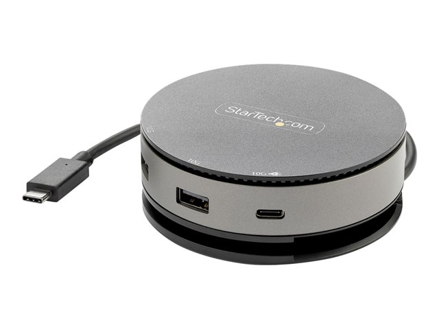 StarTech.com USB C Multiport Adapter, USB 3.1 Gen 2 10Gbps Type-C Mini Dock with 4K 60Hz HDMI/DisplayPort or 1080p VGA, 75W PD Passthrough, 3-Port USB Hub, GbE, Mobile Docking Station - 75W Power Delivery - Docking station - USB-C 3.1 Gen 2 - HDMI, VGA, DP - 1GbE