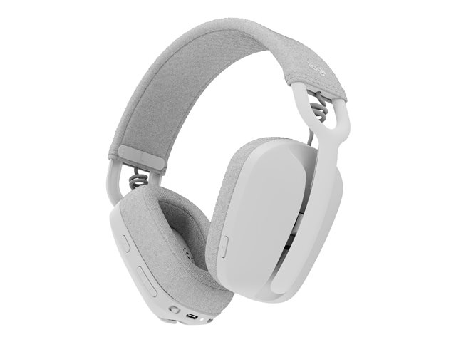 Logitech Zone Vibe 100 - Headset - full size - Bluetooth - wireless - off-white