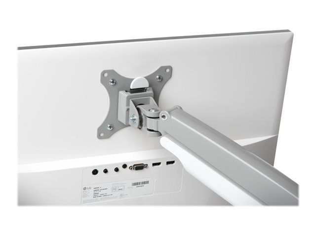 Kensington SmartFit One-Touch Dual Monitor Arm - Mounting kit - adjustable arm - for 2 monitors - metal - silver grey - screen size: 13\"-32\" - C-clamp, grommet, desk-mountable