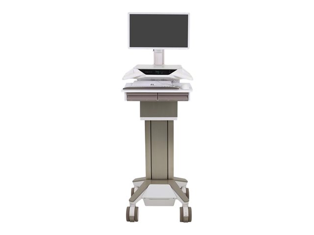 Ergotron CareFit Pro - Cart - Electric Lift - for LCD display / PC equipment - lockable - medical - white, warm grey - screen size: up to 27\" - 320 Wh - lithium iron phosphate - TAA Compliant