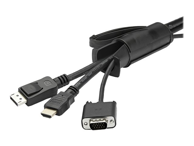 StarTech.com 2.5m (8.2ft) Cable Management Sleeve - 1.8\" Diameter - Expandable Coiled Cord Organizer w/ Cable Loading Tool (CMSCOILED4) - Cable sleeving kit - black - 2.5 m
