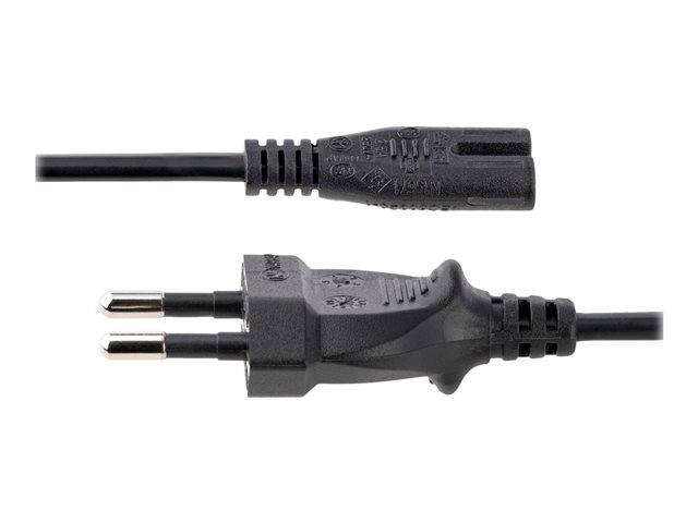 StarTech.com 3m (10ft) Laptop Power Cord, EU Plug to C7, 2.5A 250V, 18AWG, Notebook / Laptop Replacement AC Power Cord, Printer/Power Brick Cord, Europlug to IEC 60320 C7 - Laptop Charger Cable, Black (752E-3M-POWER-LEAD) - Power cable - Europlug (P) to power IEC 60320 C7 - AC 250 V - 2.5 A - 3 m - black
