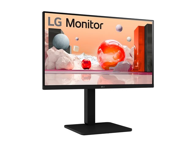 LG 24BA450-B - LED monitor - 24\" (23.8\" viewable) - 1920 x 1080 Full HD (1080p) @ 100 Hz - IPS - 250 cd/m² - 1300:1 - 5 ms - HDMI, VGA, DisplayPort - speakers