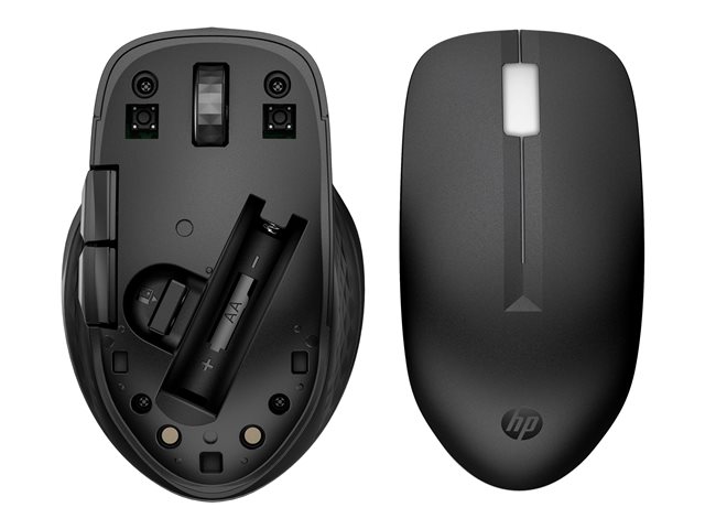 HP 435 - Mouse - ergonomic - multi-device - 5 buttons - wireless - 2.4 GHz, Bluetooth 5.2 - Bluetooth USB adapter