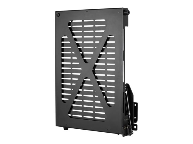 B-TECH Mode-AL BT7884 - Mounting component (storage tray) - flip down - for audio/video components - black - rail mount