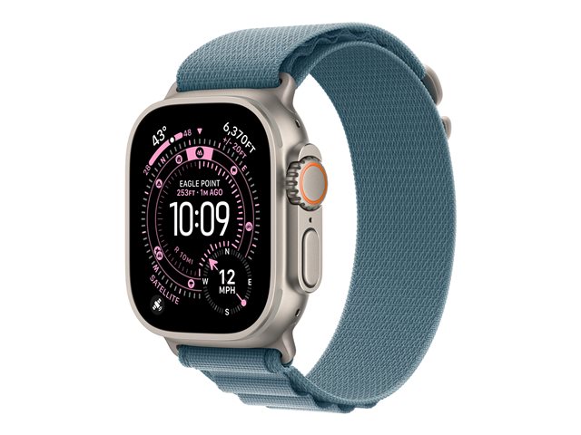 49mm Light Blue AlpineLoop -Small - Natural Titanium Finish