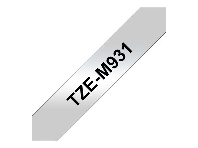 Brother TZe-M931 - Black on matte silver - Roll (1.2 cm x 8 m) 1 cassette(s) laminated tape - for Brother PT-D210, D600, H110, H200, P-Touch PT-1005, E310, P900, P-Touch Cube Plus PT-P710