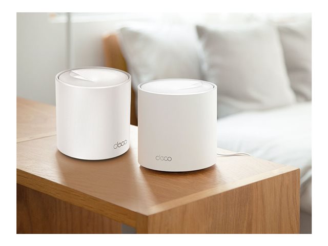 TP-Link Deco X10 V1 - Wi-Fi system - (2 routers) - up to 3,900 sq.ft - mesh 1GbE Dual Band