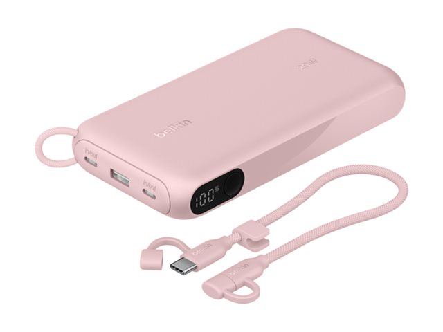20k PD20W Power Bank with Display, Pink