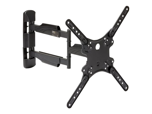 StarTech.com Full Motion TV Wall Mount, 32-55 inch (77lb/35kg) VESA Displays, Low Profile Universal Flat Screen TV Wall Mount, Heavy Duty Adjustable Tilt/Swivel Articulating Arm Bracket - Cable Management - Mounting kit (articulating arm, wall mount, wrench) - for TV - plastic, steel - black - screen size: 32\"-55\" - wall-mountable - for P/N: HDMIPLATE