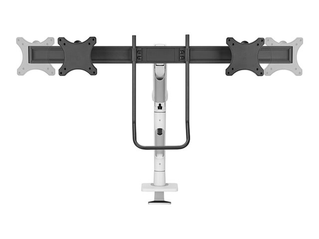 Neomounts DS75S-950WH2 - Mounting kit (desk mounting arm) - full-motion - for 2 LCD displays - aluminium - white - screen size: 17\"-32\"