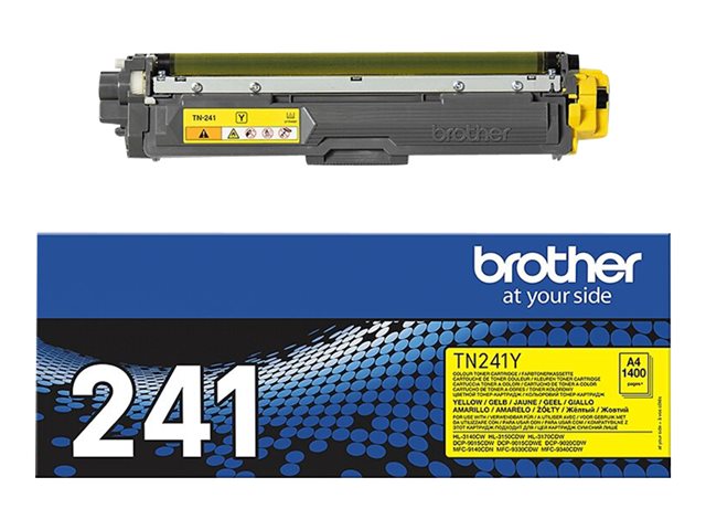 Brother TN241Y - Yellow - original - toner cartridge - for Brother DCP-9015, DCP-9020, HL-3140, HL-3150, HL-3170, MFC-9140, MFC-9330, MFC-9340