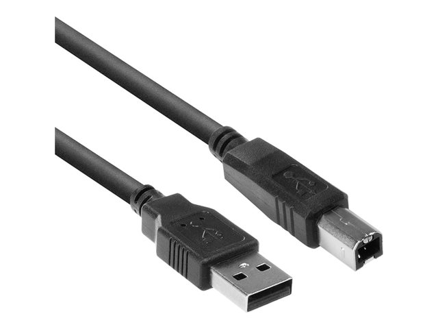 Intronics - USB cable - 4 PIN USB Type A (M) - 4 PIN USB Type B (M) - 5 m - black