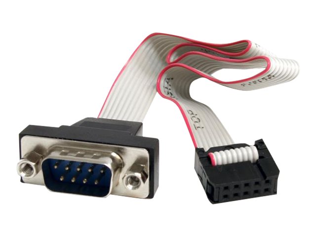 StarTech.com 16in 9 Pin Serial Male to 10 Pin Motherboard Header Panel Mount Cable - motherboard to RS232 (PNL9M16) - Serial cable - DB-9 (M) to 10 PIN IDC (F) - 40.7 cm - grey