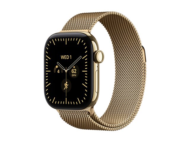 Apple Watch Series 12 GPS + Cellular 42mm Radiant Gold Titanium Case with Radiant Gold Milanese Loop
