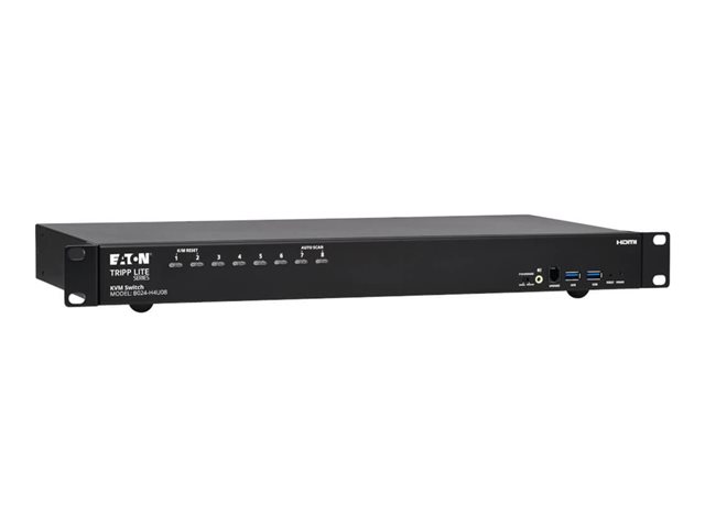 Eaton Tripp Lite series 4K HDMI/USB KVM Switch 8-Port - 4K 60 Hz Video/Audio, USB Peripheral Sharing, 1U Rack-Mount - KVM / audio / USB switch - 8 x KVM / audio - 1 local user - rack-mountable - TAA Compliant