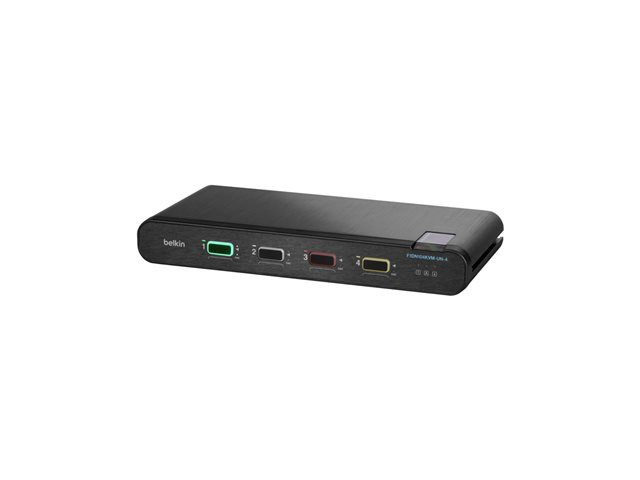 Belkin Universal Secure Single-Head - 2nd Generation - KVM / audio switch - 4 x KVM / audio - 1 local user - desktop