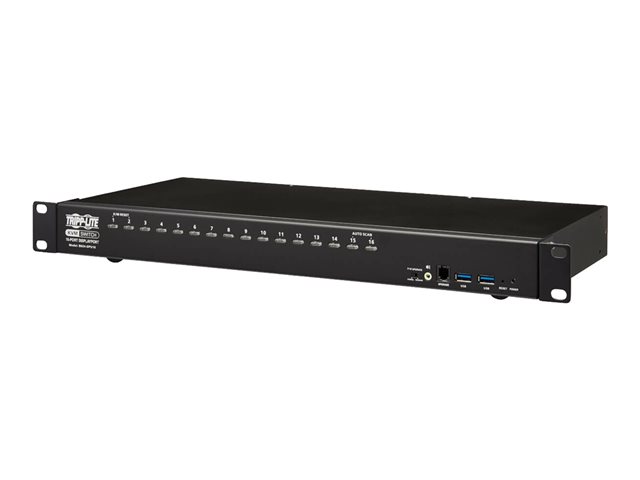 Eaton Tripp Lite series DisplayPort/USB KVM Switch 16-Port with Audio/Video and USB Peripheral Sharing, 4K 60 Hz, 1U Rack-Mount - KVM / audio / USB switch - 16 x KVM / audio / USB - 1 local user - rack-mountable