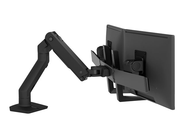 Ergotron HX - Mounting kit (handle, articulating arm, desk clamp mount, grommet mount, 2 pivots, mounting hardware, extension part, hinge bow) - for 2 monitors - matte black - screen size: up to 32\"