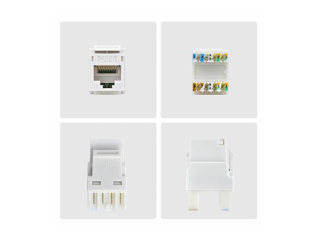 Cat6 Keystone Jack 24-Pack 180-Deg