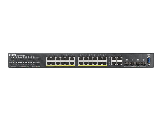 Zyxel GS2220-28HP - Switch - Managed - 24 x 10/100/1000 (PoE+) + 4 x combo Gigabit SFP - rack-mountable - PoE+ (375 W)