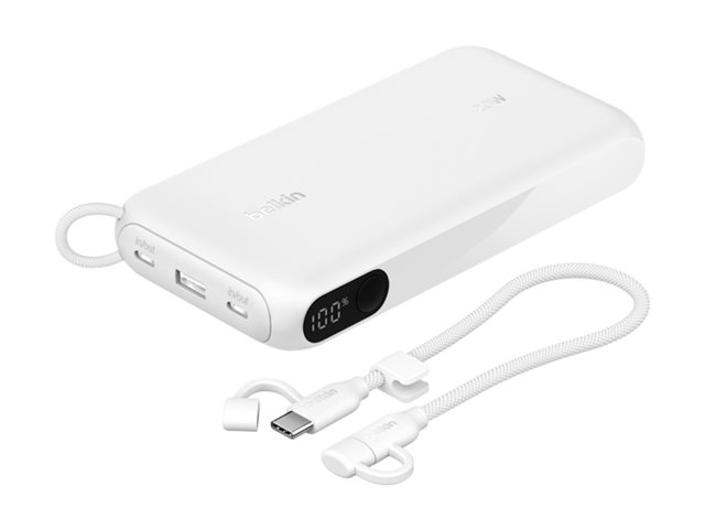 20k PD20W Power Bank with Display, White